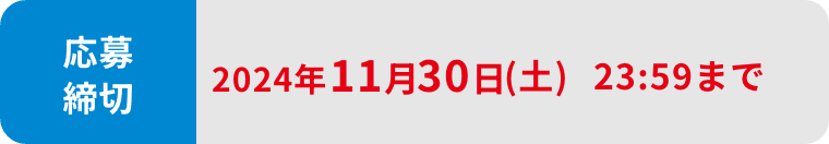 応募締切 2024年11月30日（土）23:59まで